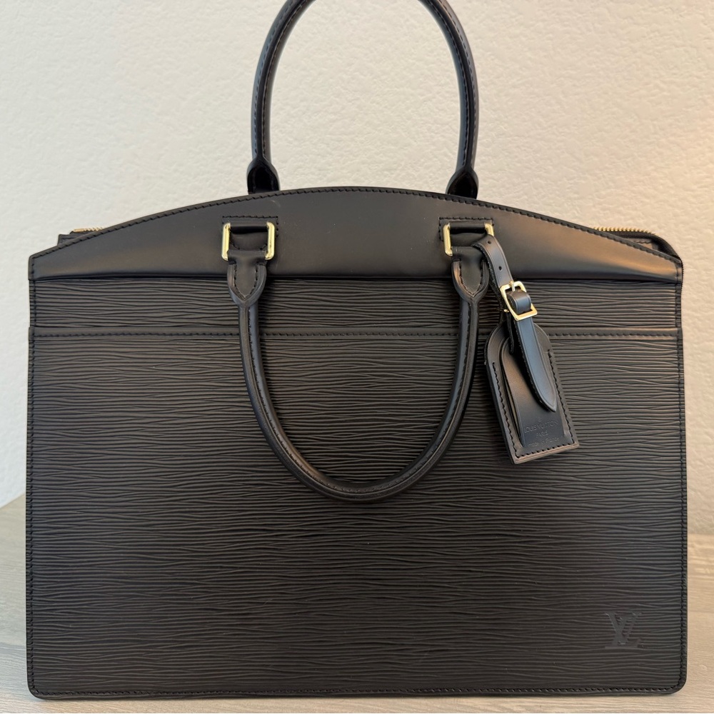 Louis Vuitton Black Leather Epi Riviera Bag